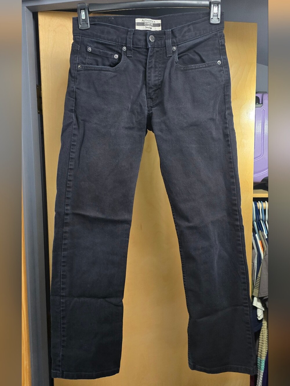 Signature by Levi Strauss Boy's Straight Jeans - Black